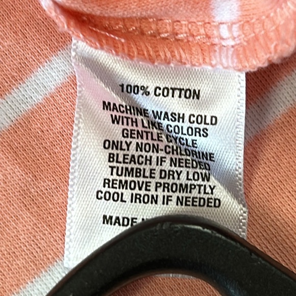 Kim Rogers pink stripe top. Sleeves are 3/4 length, 100% cotton, Size XL, NWT. - Picture 6 of 10